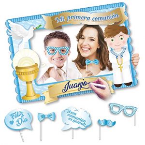 photocall de comunión con accesorios